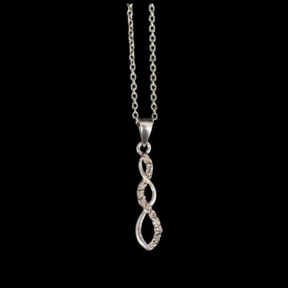 Sterling silver Genuine diamond pendant necklace - Picture 3 of 3